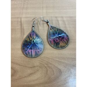 Groovy Rainbow Dangle Earrings Unbranded 3”